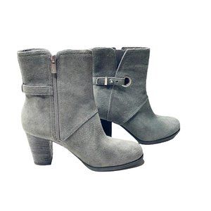 Koolaburra by UGG Suede Buckle Ankle Boots - Samiah - Stone Grey - US 9M